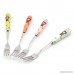 Welecom Set of 4 Pastry Forks Dessert Forks of Cute Ceramic Handle Stainless Steel Cocktail Forks (Little Bears) - B0784ZQS8X